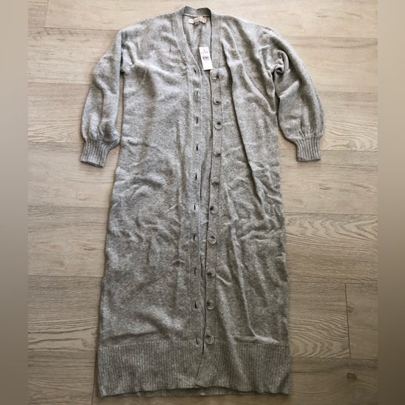 NWT Midi Soft Knit Gray Cardigan Dress - Picture 5 of 16